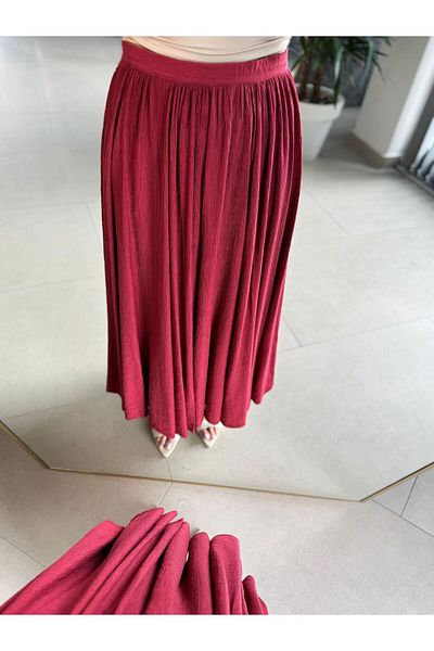 caddstore Fw 0393 Fusta Crinkle Burgundy