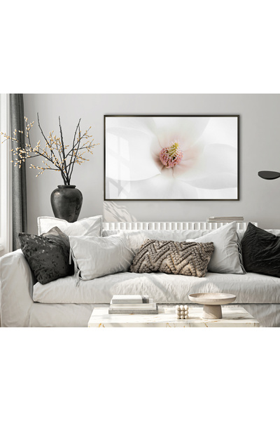 Harikabirev HARİKABİREV | MODEL DE FLORI DE MANOLIE ALBĂ | TABLO DE STICLA TE...