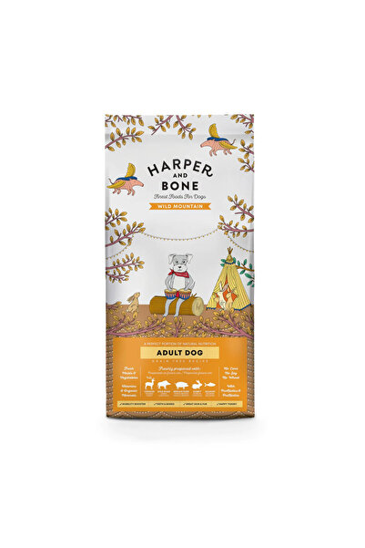 Harper & Bone طعام الكلاب متوسط/كبير الحجم من وايلد ماونتن، وزن 3 كجم