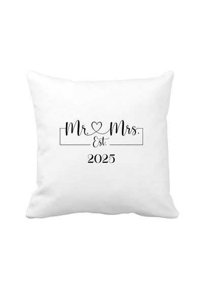 OEM Perna personalizata, nunta, cu mesaj pentru mireasa, ideal decor nunta/poze/save the date, 40x40 cm
