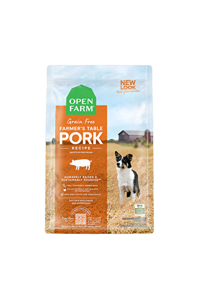 Open Farm طعام جاف للكلاب من فارمرز تيبل خالي من الحبوب بنكهة لحم الخنزير - 1...