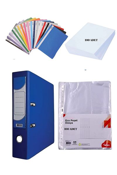FİYPER Ring Binder Pouch File Wide Folder A4 Set