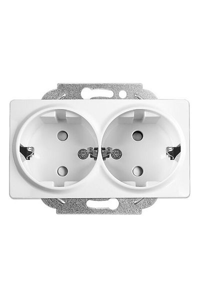 VİKO Linnera Mek Key Double Grounded Socket White