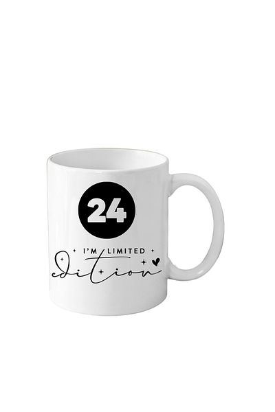 OEM Cana din ceramica haioasa Aniversare 24 ani, alba, 330 ml, Limited Edition