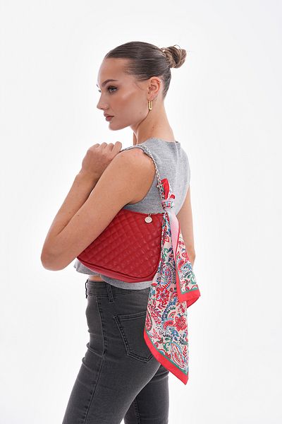 Axesoire 15318 Shawl Patterned Red Bandana Scarf
