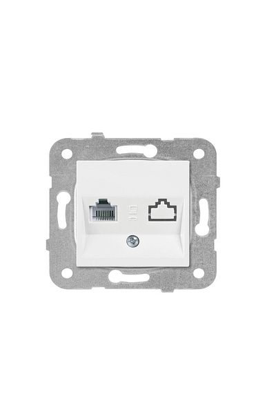 VİKO Karre Mek.Tuş Telephone Socket 1Xrj12 White