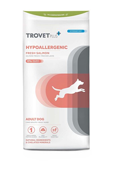 Trovet Plus غذاء بيطري مضاد للحساسية للكلاب البالغة من سمك السلمون 10 كجم