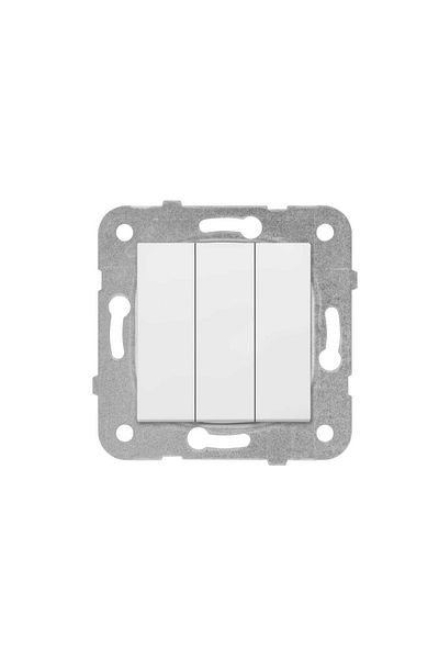 VİKO Karre Mek.Tuş Triple Key (Screw) White