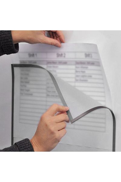 OEM Document Pocket with Magnetized Bands, A4, Transparent