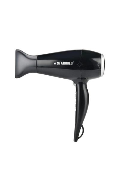 Generic Stargold 1000w Hair Dryer With Diffuser – 2 Speed & 3 Heat Settings, Frizz Control, Sleek Black