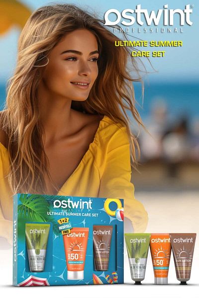 Ostwint Ostwint Summer Set – Sun Protection Cream SPF 50+, Bronze Oil, Aloe Vera Gel, 3 x 50ml