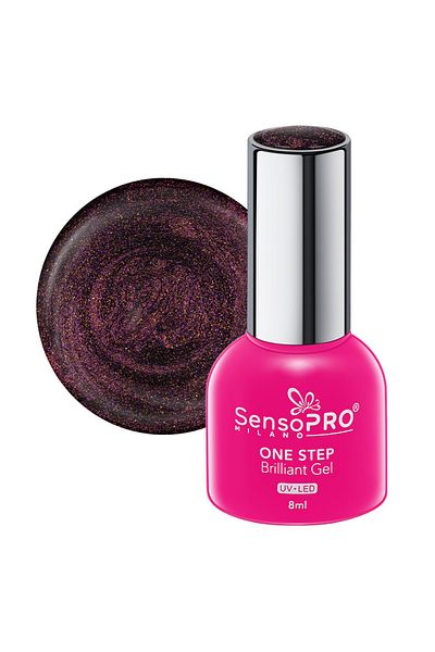 SensoPRO Milano Oja semipermanentă Brilliant într-un singur pas, 8 ml, culoarea mahon Stars #84