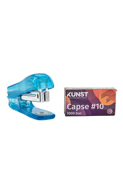 Kunst Stapler Set, #10 With Staples, Blue
