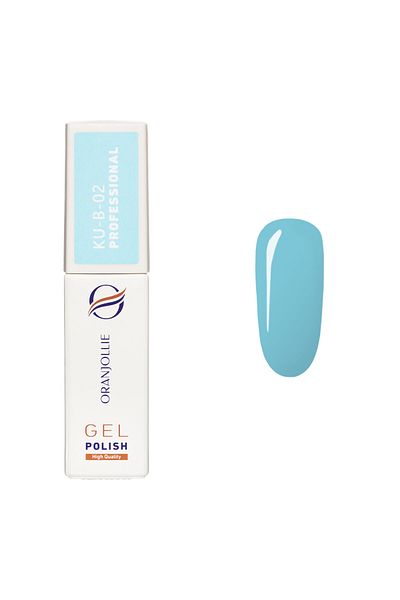 Intisimo Oja semipermanentă, profesională, ojă gel, cod KU-B02, 12ml, lucioasă, albastru deschis