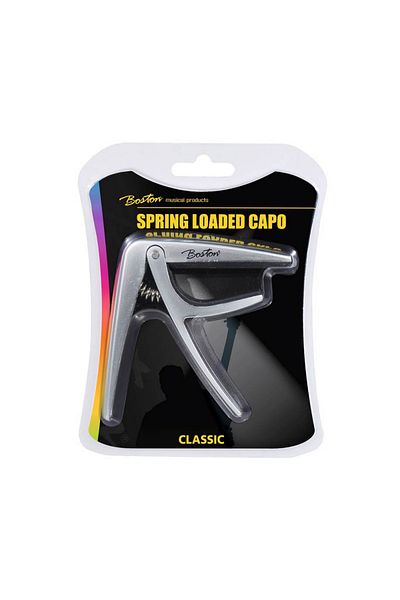 Boston BC86TI, classical guitar capo, titanium finish