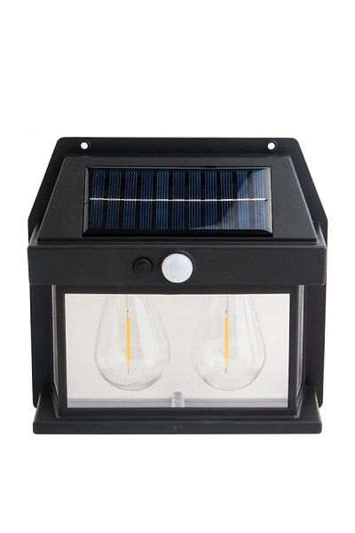 HOZRO Lampa Solara de Perete HOZRO KT-666, cu 2 Becuri LED, Senzor de Miscare, 2W, 17x18 cm