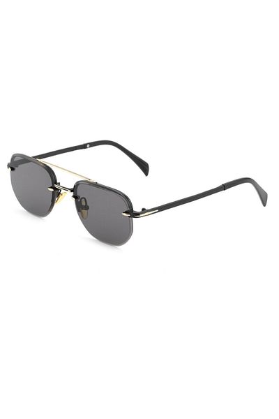 Markasepeti Vintage Style Rectangular Unisex Sunglasses (Black)