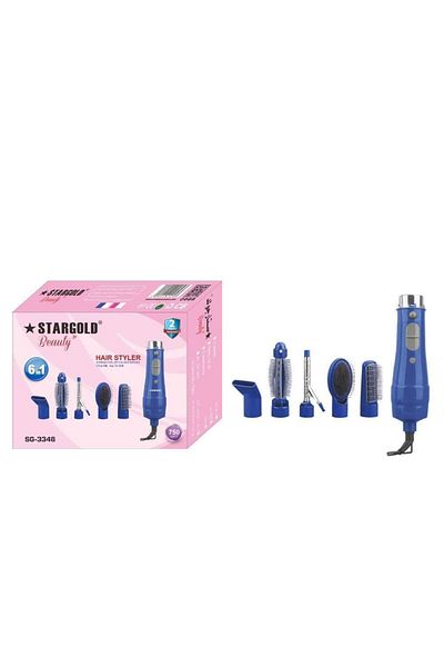 Generic Stargold 750w Hair Dryer 6-in-1 Professional Styling Set, Lightweight With Low Noise