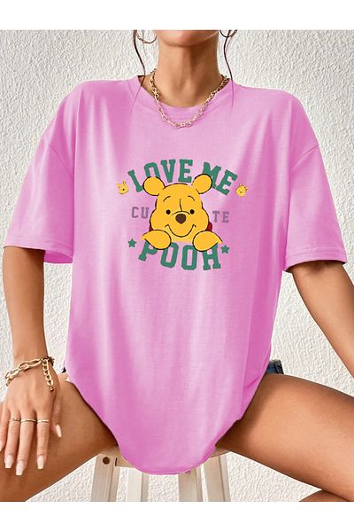 BE QUEEN Large Size Special Production Love Me Printed 100% Cotton Oversize Unisez T-Shirt