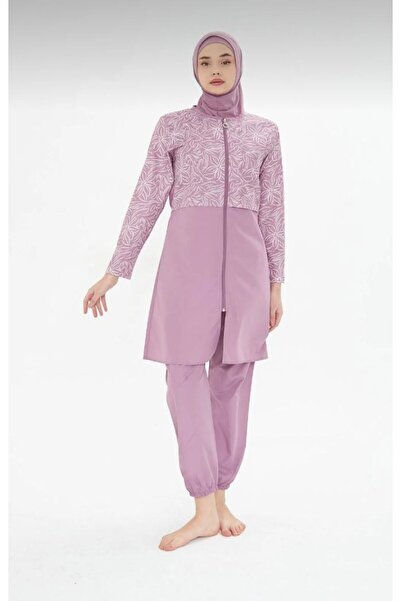 Fantasy Πλήρως καλυμμένο μαγιό με μανίκια με φερμουάρ Αλεξίπτωτο Hijab Μαγιό 3478