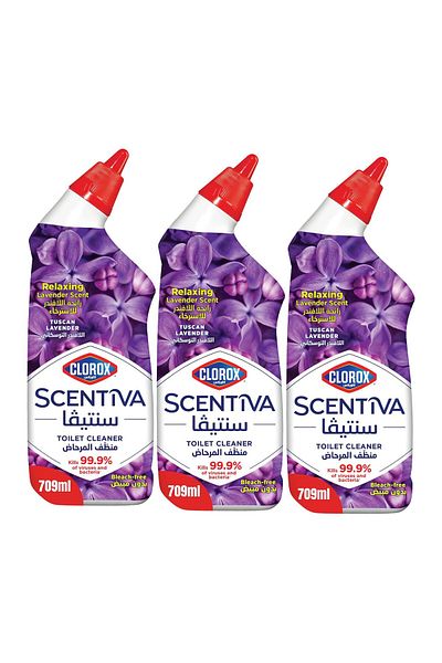 Clorox Scentiva Tuscan Lavender Toilet Cleaner Bleach Free