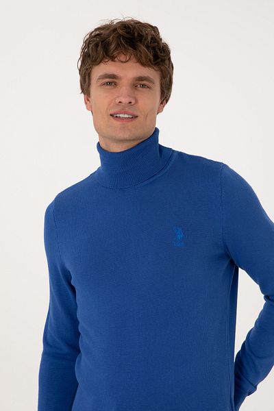 U.S. Polo Assn. Men's Slim Fit High Collar Saks Basic Sweater 50288884-Vr045