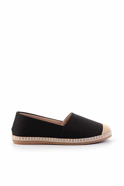 Bambi Black Linen Women's Espadrille K01125010018