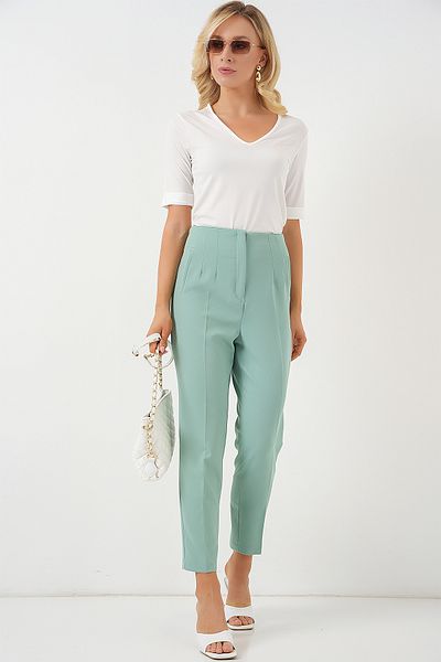 Bigdart 6650 High Waist Fabric Trousers - Mint