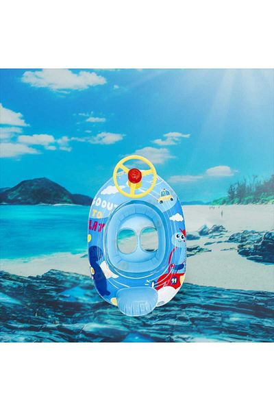 OEM Baby boat with panties for children 1–3 years Steering wheel and backrest, Blue Multicolor