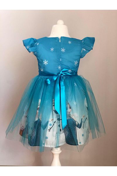 Buse&Eylül Bebe Rochie de petrecere pentru fete cu imprimeu cu caractere