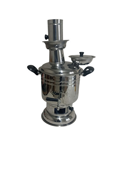 NİGHT CAMPER Kömürlü Semaver Çelik Semaver kömürlü