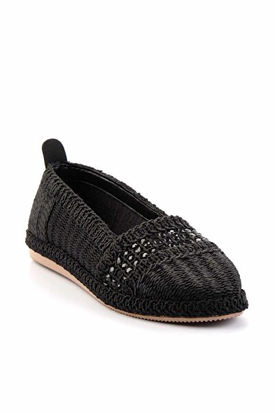 Bambi Black Knitted Women's Espadrille K01823015416
