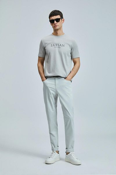 Lufian Love Modern Graphic T-Shirt Beige