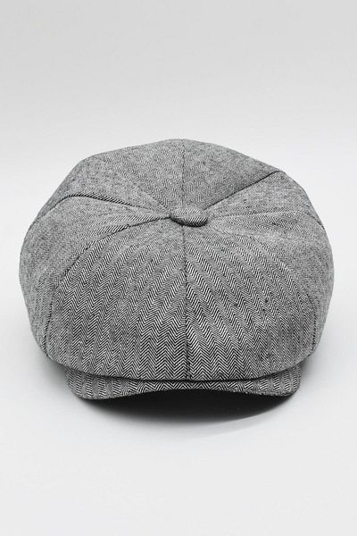 Külah Men's Newsboy Cap 100% Cotton Gatsby Ivy Cap Black