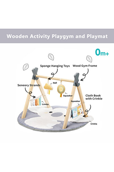 Factory Price - Nyra Wooden Activity Play Gym With Plush Toys - Koala