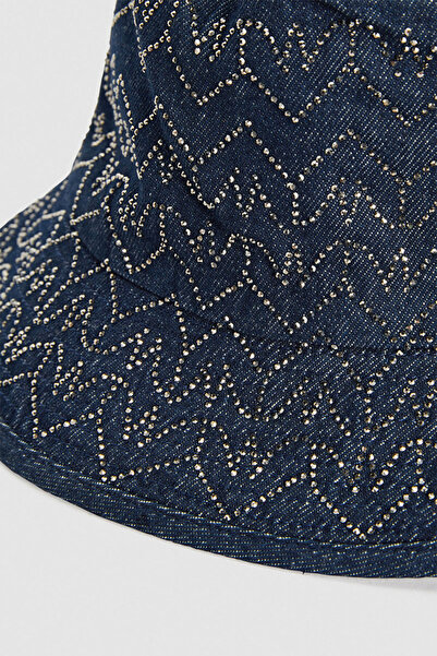 Patrizia Pepe PĂLĂRIE DENIM - PATRIZIA PEPE - ALBASTRĂ, M