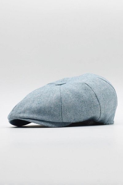 Külah Men's Newsboy Cap 100% Cotton Gatsby Ivy Cap Blue