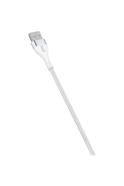 Generic AL FANAR 480Mbps 3A Braided USB Type-A to Type-C Fast Charging Cable White 1m C31A-CBW08