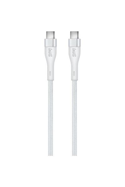 Generic AL FANAR 480Mbps 3A Braided Type-C to Type-C Fast Charging Cable White 1m C31C-CBW06