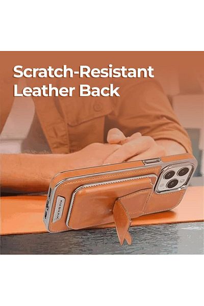 Limitless Leather Case for iPhone 13 Pro with Detachable Card Holder and Stand