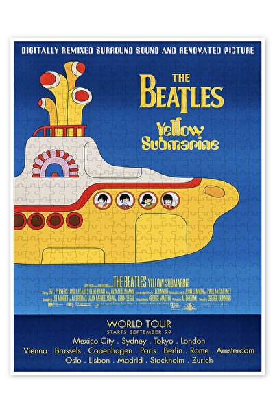 Jeronkarji The Beatles - Yellow Submarine 500 Parça Puzzle Yapboz Klasik Film...