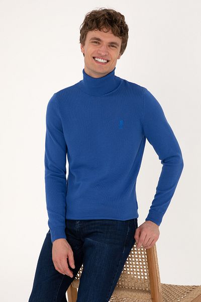 U.S. Polo Assn. Men's Slim Fit High Collar Saks Basic Sweater 50288884-Vr045