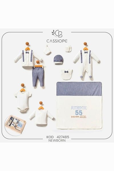 Cassiope My Baby Kumsal 100% Cotton with Bow Tie and Colorful Patterns 10-Piece Hospital Release Special Series 427485