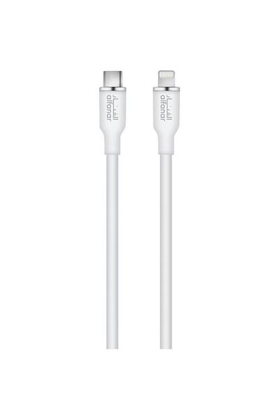 Generic AL FANAR 480Mbps 3A Silicone USB Type-C to Lightning Fast Charging Cable White 1m C31C-LSW05
