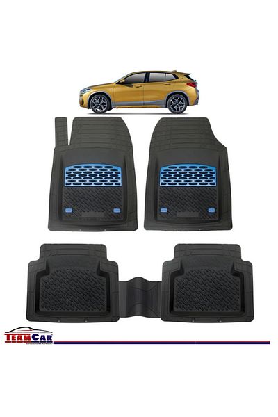 TEAMCAR Car Mats ® Tray Type Compatible Bmw X2 F39 (2017–2024) Blue