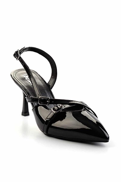 Bambi Černé dámské klasické boty na podpatku K01397441308