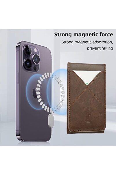 Limitless Magnetic Wallet, Magnetic Stand for iPhone, 4 Slot Leather Card Holder, Adjustable Stand S