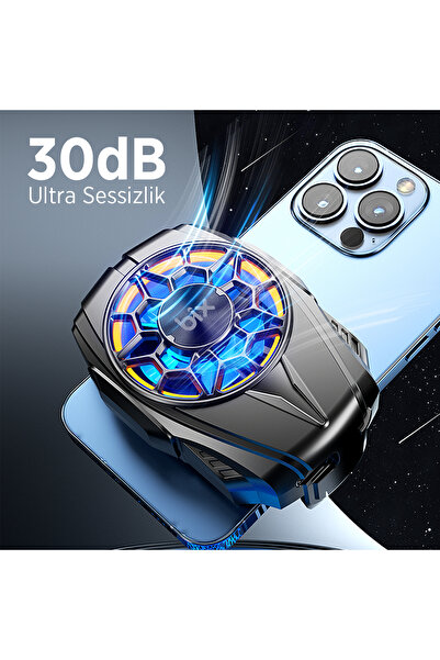 Bix BXCP04G Ultra Sessiz ve Güçlü Telefon Soğutucu Fan 4.5-7 inç Uyumlu, Oyuncular İçin Özel Tasarım