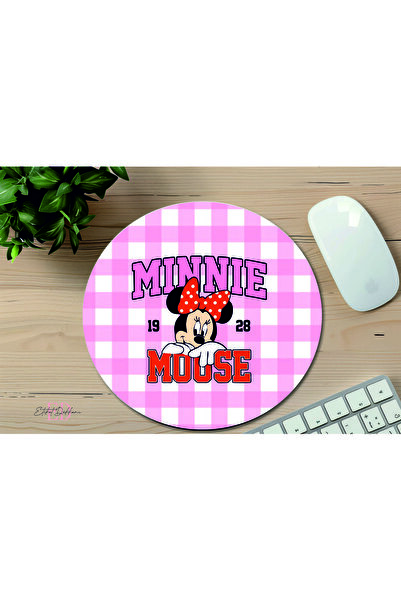 ETİKETİM Mini Mouse Temalı Mouse Pad Kare Mouse pad, Ofis Mause pad, Kaymaz T...