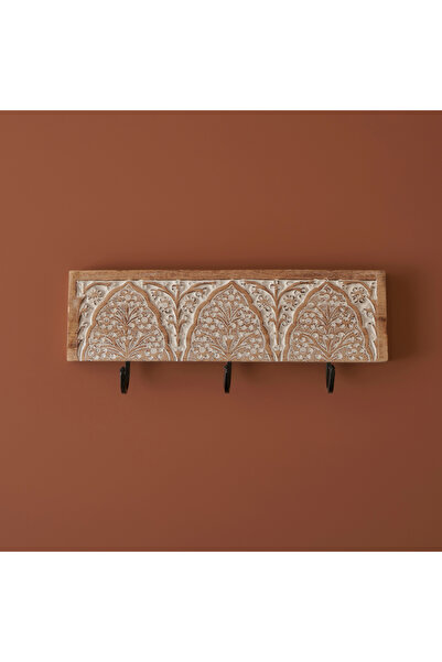 Bella Maison Nala Dekoratif Askı Naturel-Beyaz (38x5x18 cm)